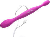 Adam and Eve The Joy Stick USB Rechargeable Dual Vibrating Double Dong 14.5 Inch Purple Vibrating Dildos